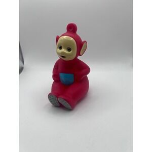 Teletubbies Po Red Teletubby 4.5" Hard PVC Sitting Figure 1998 Ragdoll Hasbro